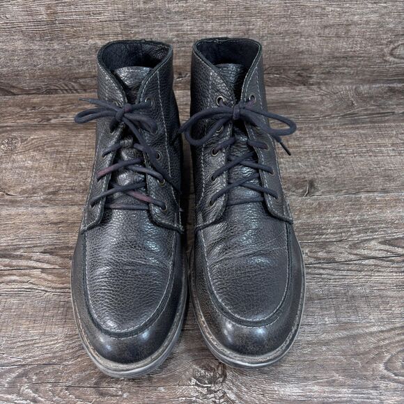 BED|STU Curtis II Chukka Boots Men's 11.5 Black Leather Lace Up Ankle Moc Toe - Picture 3 of 8
